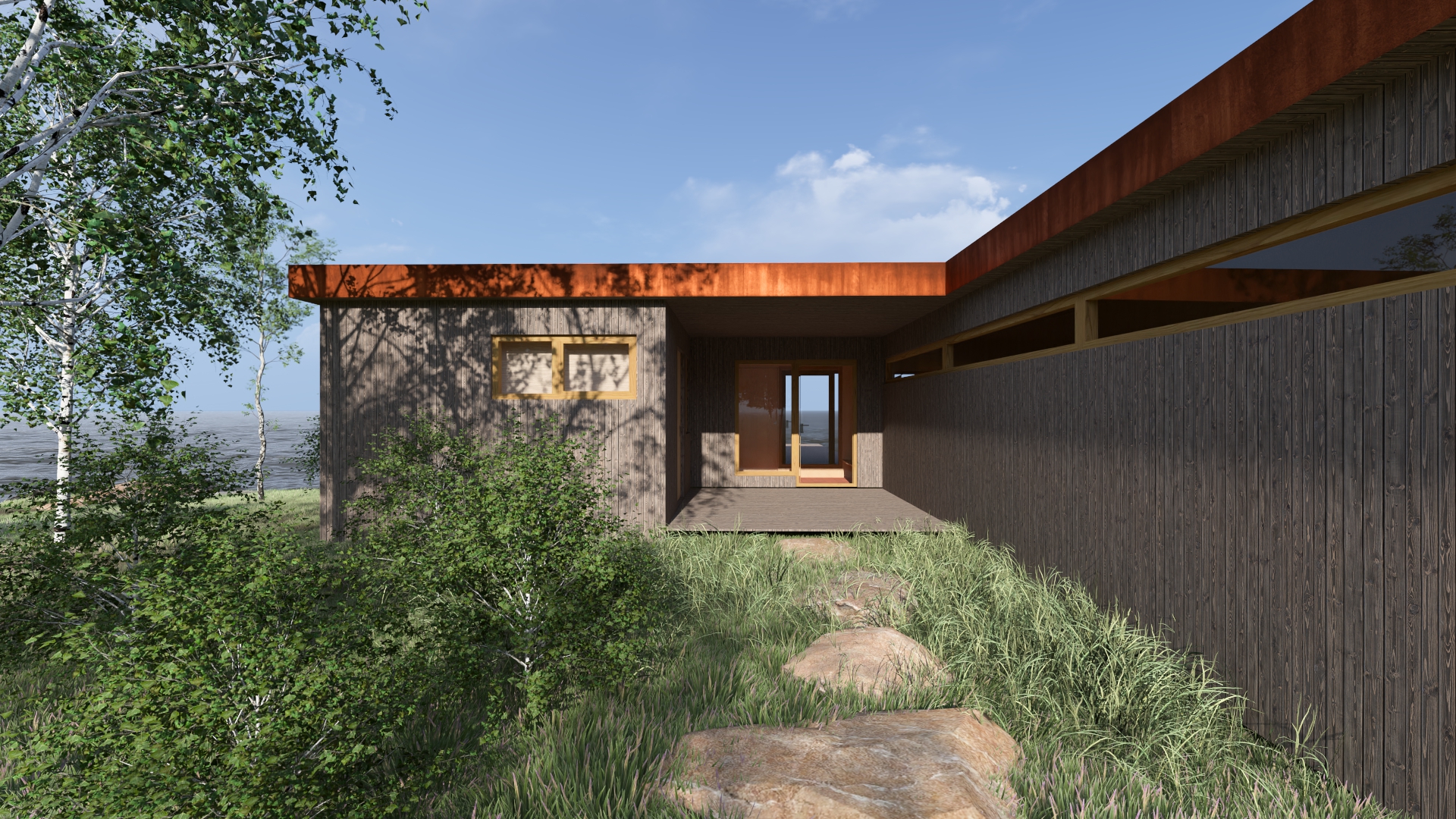 Et skjermet inngangsparti