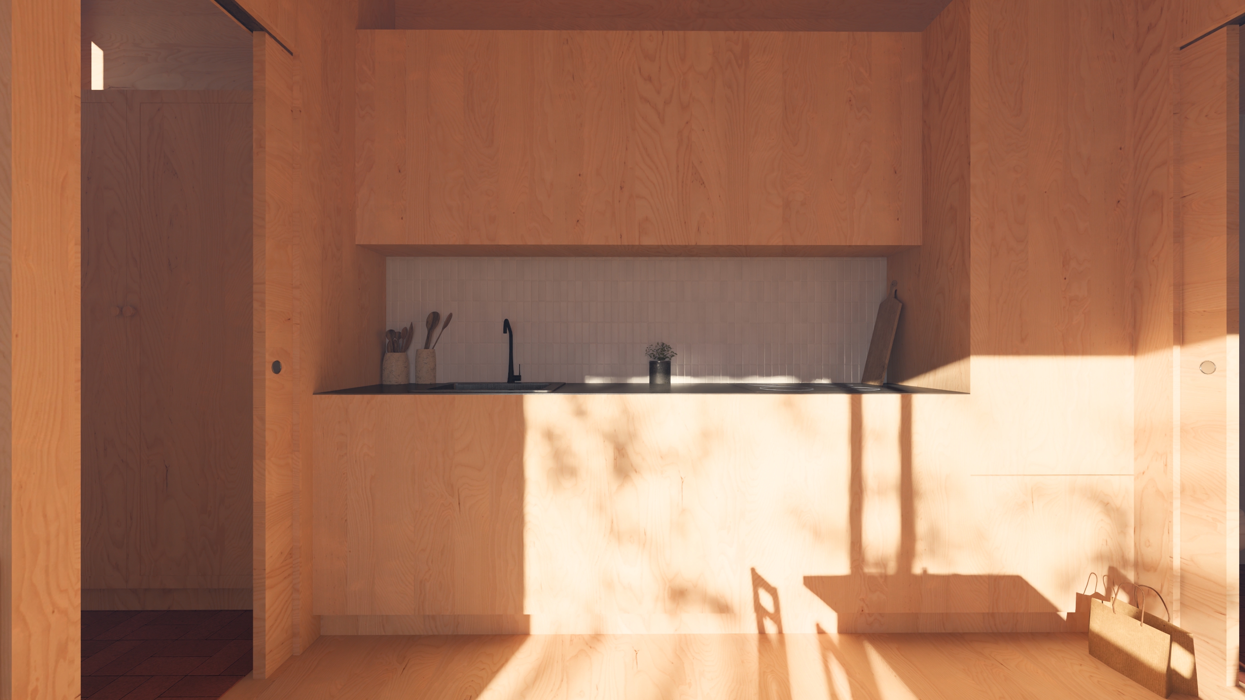 Kjøkken sentralt plassert utnytter gangareal